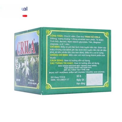 Crila - Viên Uống Trinh Nữ Hoàng Cung Hỗ Trợ Sức Khỏe Tuyến Tiền Liệt Và U Xơ Tử Cung - date xa