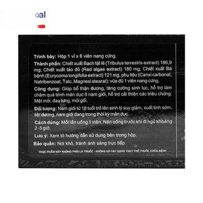 Rocket 1h - Viên Uống Bá Bệnh Bạch Tật Lê Hỗ Trợ Tăng Cường Sinh Lý Nam Giới - hàng chuẩn