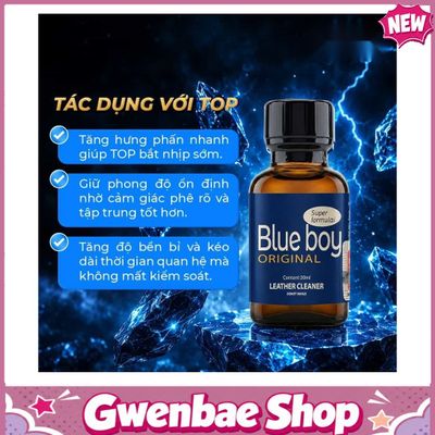 Chai Hít Thư Giãn Bay Phê Cho Cặp Đôi Popper PWD USA Blue Boy - Chai 30ml Hàng Chuẩn - Gwenshop Chính Hãng