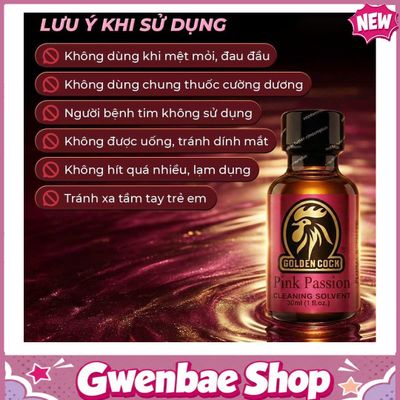 Chai Hít Cực Mạnh Lên Đỉnh Nhanh Popper DS USA Golden Cock Pink Passion - Chai 30ml Hàng Chuẩn - Gwenshop Chính Hãng