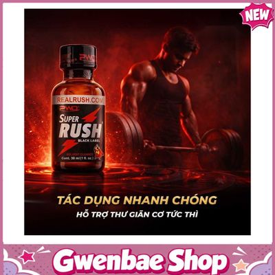 Chai Hít Gây Hưng Phấn Giúp Cuộc Yêu Thăng Hoa Popper PWD USA Super Rush Black Label - Chai 30ml - Gwenshop Chính Hãng