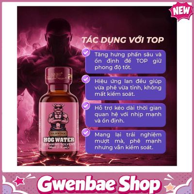 Chai Hít Tăng Độ Nhạy Cho Cặp Đôi Popper DS USA Golden Cock Hog Water - Chai 30ml - Gwenshop Chính Hãng