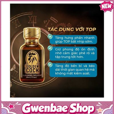 Chai Hít Tăng Khoái Cảm Kích Thích Bao Phê Popper DS USA Golden Cock Original - Chai 30ml Hàng Chuẩn - Gwenshop Chính Hãng