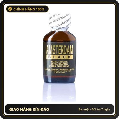Popper Chính Hãng Tăng Cảm Xúc Cho Cuộc Yêu Amsterdam Black Extra Strong Poppers 24ml - Snapshop Chính Hãng