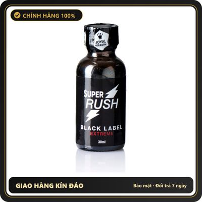 Popper Chính Hãng Tăng Cảm Xúc Cho Cuộc Yêu SUPER RUSH Black Label Extreme Poppers 30ml - Snapshop Chính Hãng