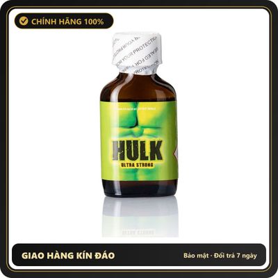 Popper Chính Hãng Tăng Cảm Xúc Cho Cuộc Yêu Hulk Ultra Strong Poppers 24ml - Snapshop Chính Hãng