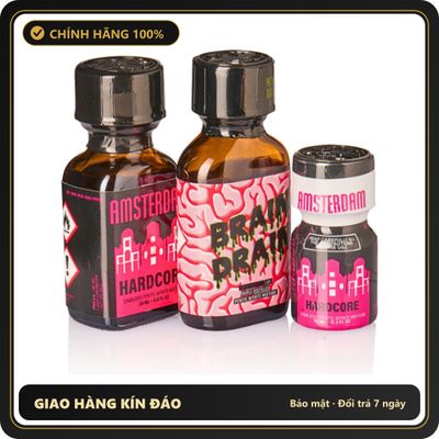 Popper Chính Hãng Tăng Cảm Xúc Cho Cuộc Yêu Hardcore Brain Drain in Amsterdam Poppers Combo - Snapshop Chính Hãng