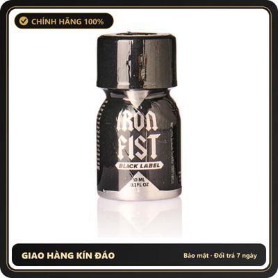 Tinh Dầu Hít Thư Giãn Dành Cho Người Lớn Iron Fist Poppers Black Label 10ml - Snapshop Chính Hãng