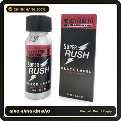 Popper Chính Hãng Tăng Cảm Xúc Cho Cuộc Yêu Popper Super Rush Black Label New Formula 24ml - Snapshop Chính Hãng
