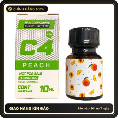 Popper Chính Hãng Tăng Cảm Xúc Cho Cuộc Yêu Popper C4 10ml hương đào tươi mát cuồng nhiệt (Mới) - Snapshop Chính Hãng