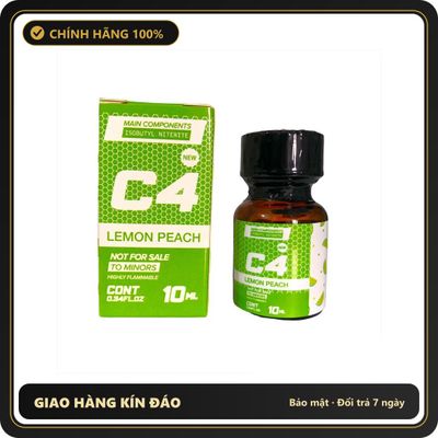 Popper Chính Hãng Tăng Cảm Xúc Cho Cuộc Yêu Popper C4 10ml Lemon Peach hương chanh đào cực phê (Mới) - Snapshop Chính Hãng