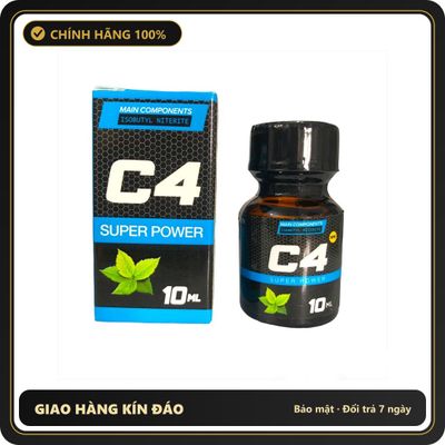 Popper Chính Hãng Tăng Cảm Xúc Cho Cuộc Yêu Popper C4 10ml Super Strong hương thơm bạc hà cực mạnh phê kéo dài (mới) - Snapshop Chính Hãng