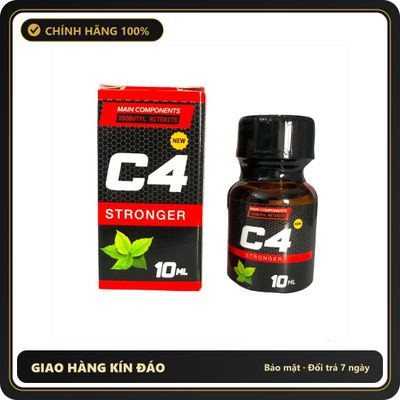 Tinh Dầu Hít Thư Giãn Dành Cho Người Lớn Popper C4 Stronger 10ml hương thơm bạc hà độ mạnh gấp đôi (Mới) Hàng Chuẩn - Snapshop Chính Hãng