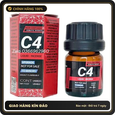 Popper Chính Hãng Tăng Cảm Xúc Cho Cuộc Yêu Popper C4 đỏ 20ml - Snapshop Chính Hãng