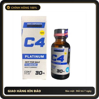 Popper Chính Hãng Tăng Cảm Xúc Cho Cuộc Yêu Popper C4 platinum 30ml hương thơm bạc hà cực mạnh - Snapshop Chính Hãng