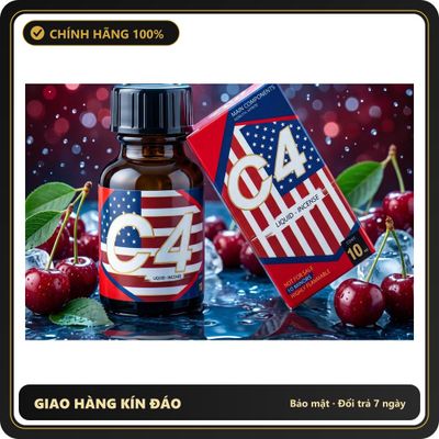 Popper Nhập Khẩu Giúp Thả Lỏng Và Dễ Chịu Popper C4 Cherry 10ml Chính Hãng Mỹ | Tăng Khoái Cảm Êm Dịu - Snapshop Chính Hãng