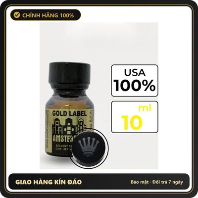 Popper Chính Hãng Tăng Cảm Xúc Cho Cuộc Yêu Popper Amsterdam Gold 10ml - Snapshop Chính Hãng