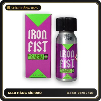 Popper Chính Hãng Tăng Cảm Xúc Cho Cuộc Yêu Popper Iron Fist Ultra No Limit Butanol 24ml - Snapshop Chính Hãng