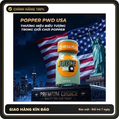 Popper Nhập Khẩu Giúp Thả Lỏng Và Dễ Chịu Popper PWD USA Juice Zero - Chai 10ml - Snapshop Chính Hãng