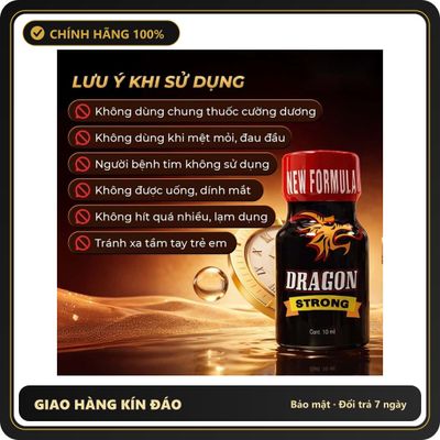 Nước Hoa Hít Tạo Hưng Phấn Cho Hai Người Popper PWD USA Dragon Strong - Chai 10ml - Snapshop Chính Hãng