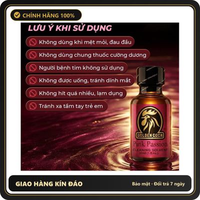 Popper Nhập Khẩu Giúp Thả Lỏng Và Dễ Chịu Popper DS USA Golden Cock Pink Passion - Chai 30ml Hàng Chuẩn - Snapshop Chính Hãng