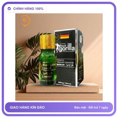 Viên uống hỗ trợ tăng cường sinh lý nam giới Black Gorilla dạng viên Hộp 10 Viên Chính Hãng An Toàn Tiện Lợi Giao Nhanh Toàn Quốc
