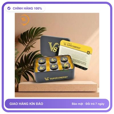 Viên uống hỗ trợ tăng cường sinh lý nam giới V8 Super Energy Hộp 18 Viên - Sung Mãn Bền Bỉ Kéo Dài Chính Hãng An Toàn Tiện Lợi Giao Nhanh Toàn Quốc