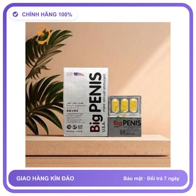 Viên uống hỗ trợ tăng cường sinh lý nam giới Big Penis hộp 12 viên Hộp 12 Viên Dành Cho Nam Chính Hãng An Toàn Tiện Lợi Giao Nhanh Toàn Quốc