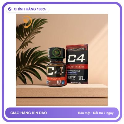 Chai hít Popper C4 đỏ tăng kích thích khoái cảm 10ml Chai 10ml Chính Hãng An Toàn Tiện Lợi Giao Nhanh Toàn Quốc