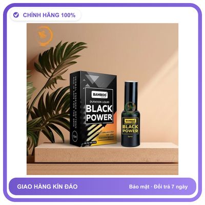 Chai xịt chống xuất tinh sớm Bamboo Delay Black Power US Chính Hãng An Toàn Tiện Lợi Giao Nhanh Toàn Quốc