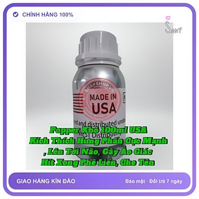 Chai hít tăng khoái cảm Popper SNAPSPOPY 100ml Popper khô 100ml usa, giá sỉ, hàng chính hãng, dùng tốt, che tên sản phẩm bảo mật kín đáo