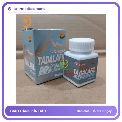 Viên uống hỗ trợ tăng cường sinh lý nam giới Tadalafil 500mg dạng viên Hộp 10 Viên Chính Hãng An Toàn Tiện Lợi Giao Nhanh Toàn Quốc Cao Cấp