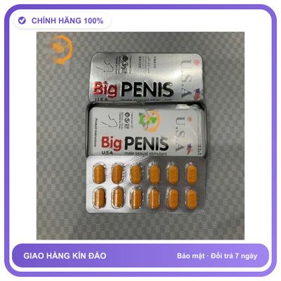 Sản phẩm hỗ trợ tăng sinh lý dạng viên Big Penis hộp 12 viên Hộp 12 Viên Dành Cho Nam Chính Hãng An Toàn Tiện Lợi Giao Nhanh Toàn Quốc Hàng Nhập Khẩu