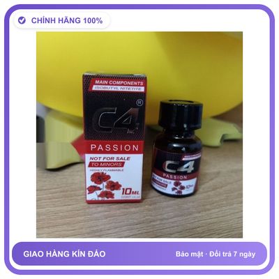 Sản phẩm hỗ trợ tăng sinh lý Chai sản phẩm hít Popper C4 đỏ tăng kích thích khoái cảm 10ml Chai 10ml Mẫu Mới