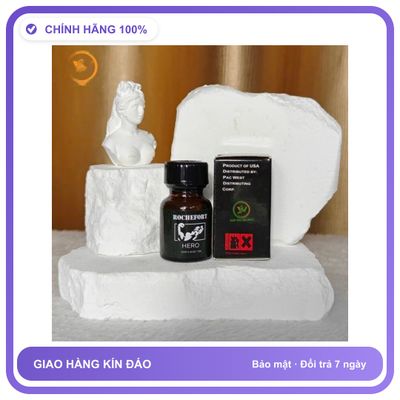Sản phẩm hỗ trợ tăng sinh lý Chai sản phẩm hít Popper Rochefort Hero 10ml tăng khoái cảm Chính Hãng An Toàn Tiện Lợi Giao Nhanh Toàn Quốc Loại Tốt