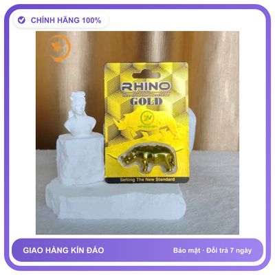 Viên uống hỗ trợ tăng cường sinh lý nam giới Thảo dược cường dương cho nam Rhino Gold USA Vỉ 1 Viên Hàng Nhập Khẩu
