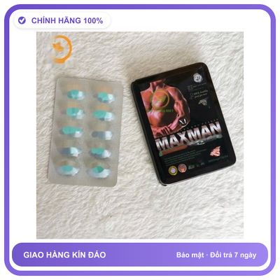 Viên uống hỗ trợ tăng cường sinh lý nam giới tăng cường sinh lý nam MAXMAN 3800mg dạng viên Chính Hãng An Toàn Tiện Lợi Giao Nhanh Toàn Quốc Mẫu Mới