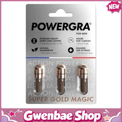 Powergra For Men - Hỗ Trợ Bổ Thận, Tráng Dương (Vỉ 3 Viên) Gwenshop Chính Hãng