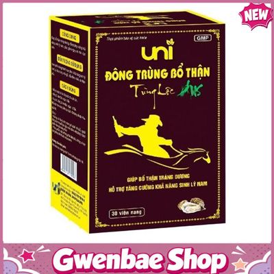 Uni Đông Trùng Bổ Thận Tùng Lộc Plus - Hỗ Trợ Tăng Cường Sinh Lý Nam (Hộp 30 Viên) Gwenshop Chính Hãng