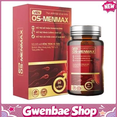 OS - MENMAX - Tăng Cường Sức Khỏe Và Sinh Lý Nam Giới (Hộp 30 Viên) Gwenshop Chính Hãng