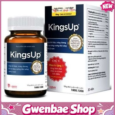 Viên Uống Kings Up - Giúp Bổ Thận, Tráng Dương & Hạn Chế Quá Trình Mãn Dục Sớm Gwenshop Chính Hãng