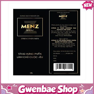 Dung Dịch Ngoài Da Menz Spray - Hỗ Trợ Phòng Ngừa Và Điều Trị Viêm Nhiễm Nam Khoa Gwenshop Chính Hãng