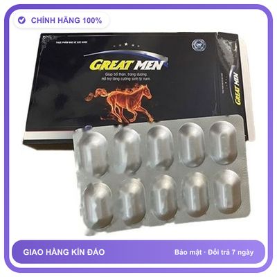 Great Men - Hỗ Trợ Tăng Cường Sinh Lý Nam Giới (Hộp 10 Viên) Snapshop Chính Hãng Mẫu Mới