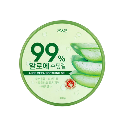 (Hàng nhập khẩu) Gel lô hội hỗ trợ làm dịu da 3WB Aloe Vera Soothing Gel