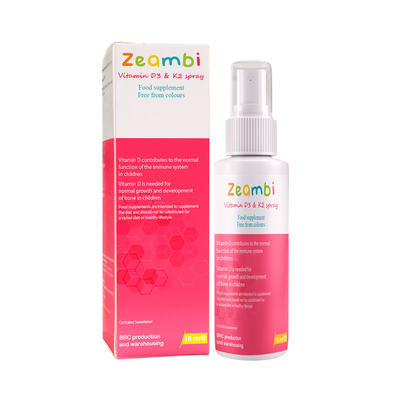 (Hàng nhập khẩu) Xịt bổ sung vitamin D3 & K2 Zeambi cho bé