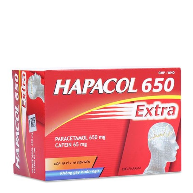 Thuốc Giảm Đau Hạ Sốt Không Gây Buồn Ngủ Hapacol Extra 650Mg