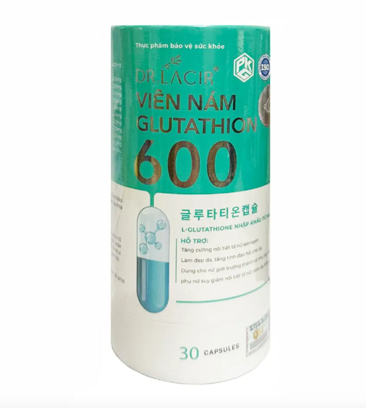 vien uong glutathione Viên uống Glutathione 600 Dr Lacir hỗ trợ trắng da mờ nám