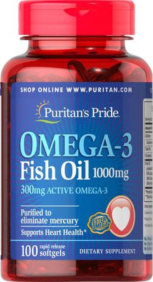 [Date T8/2023] Dầu cá Puritan’s Pride Omega 3 Fish Oil 1000mg
