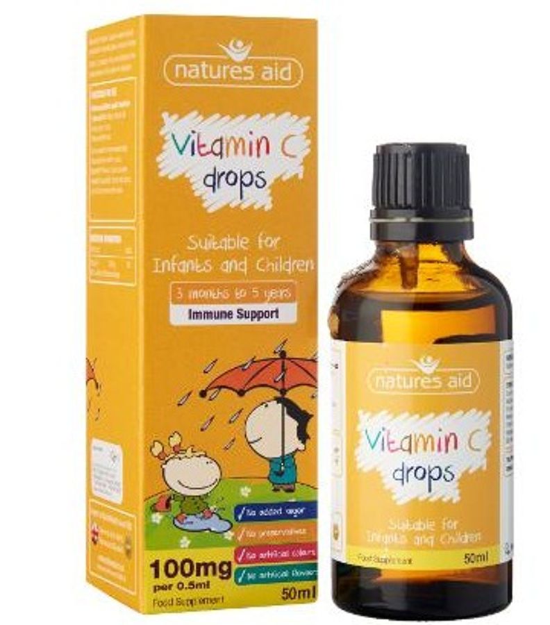 Vitamin C dạng giọt Natures Aid cho bé từ 3 tháng tới 5 tuổi