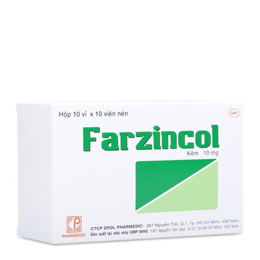 Thuốc bổ sung kẽm Frazincol ( Hộp 10 vỉ x 10 viên)